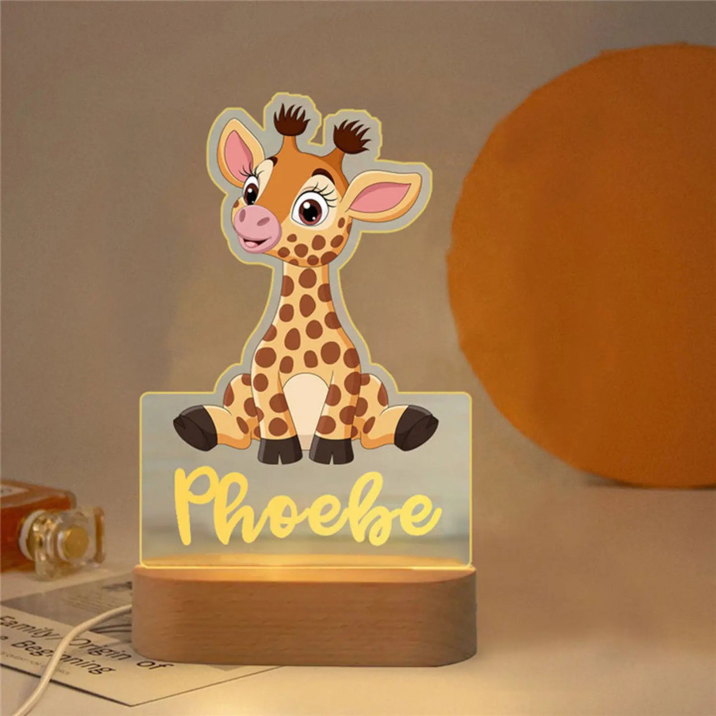 Lampe de Nuit Personnalisée pour Enfant : Luminosité Douce et Atmosphère Apaisante
